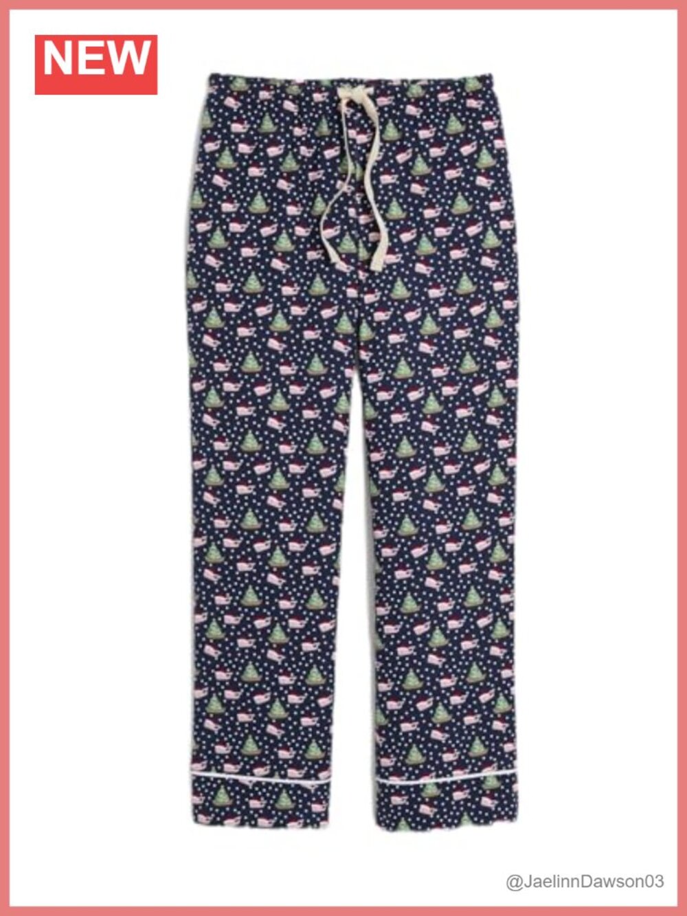 Flannel Pajama Pants Lounge Bottoms Drawcord